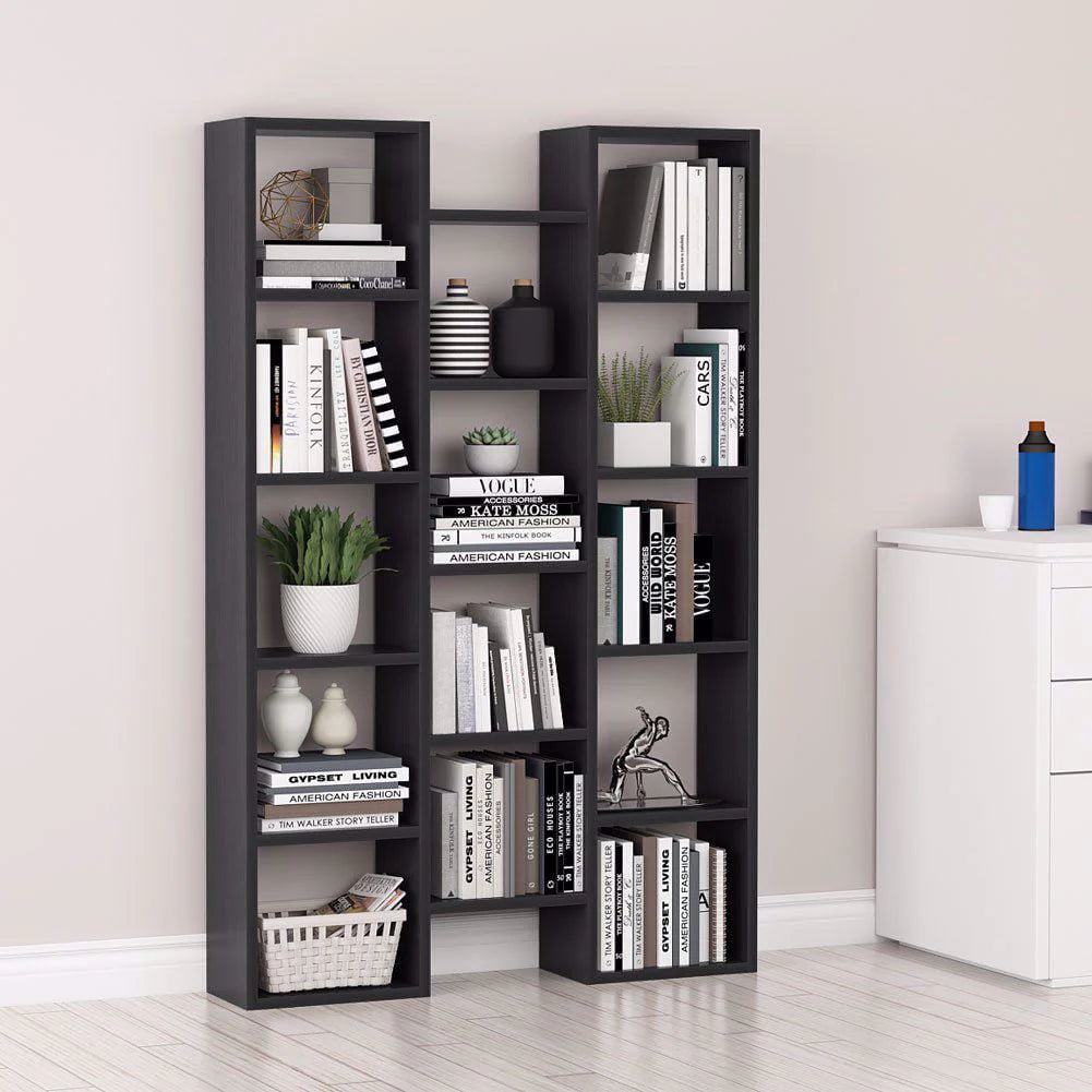 Tribesigns Modern Bookcase, 5 - Shelf Storage Organizer Bookshelf with 14 - Cube Display Book Shelf for Home Office, Living Room and Bedroom