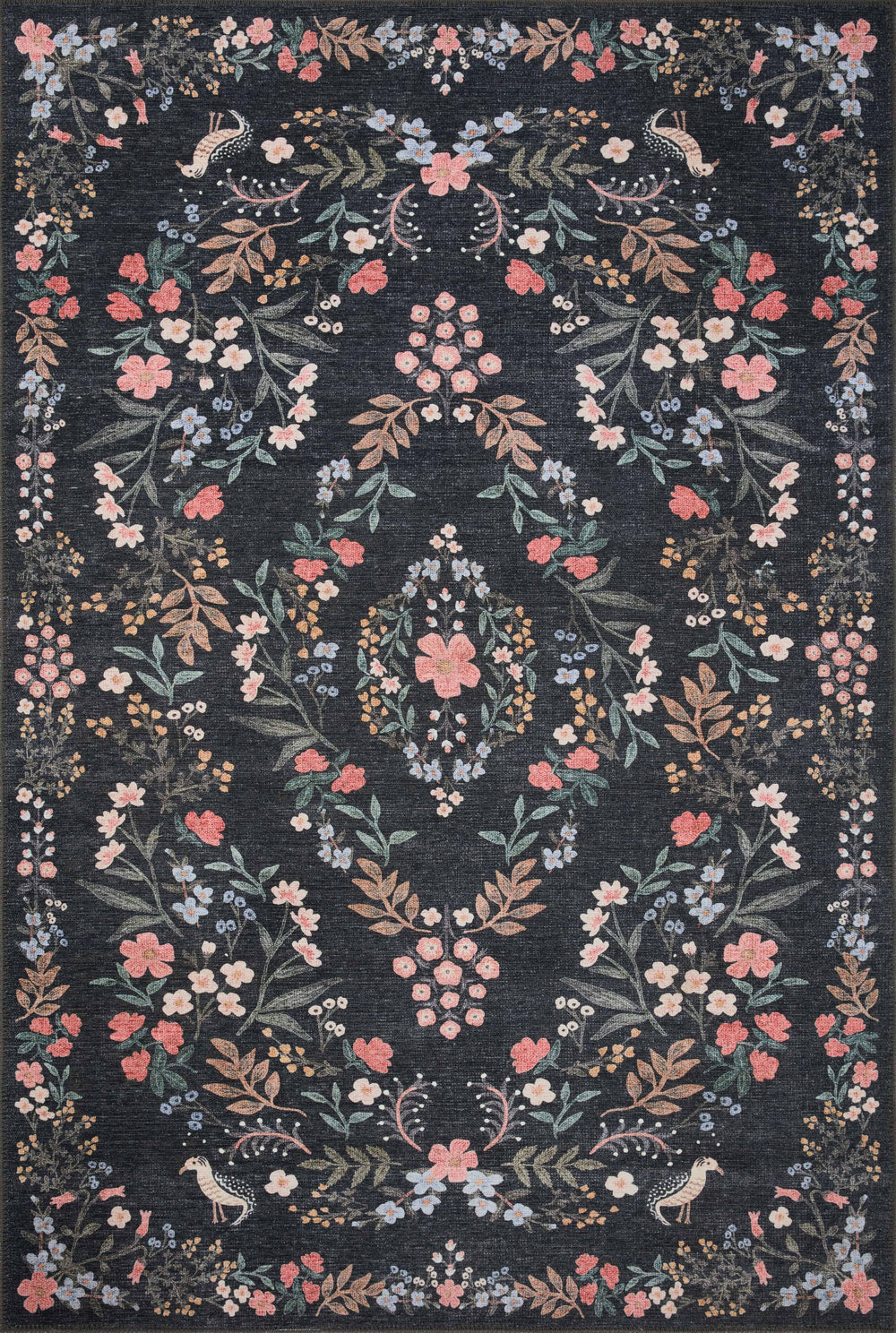 Rifle Paper Co. x Loloi Maison MAO-04 Tuileries Black Area Rug 2' x 5'