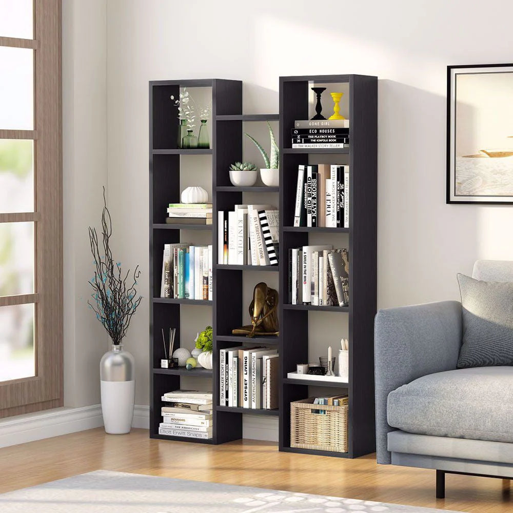 Tribesigns Modern Bookcase, 5 - Shelf Storage Organizer Bookshelf with 14 - Cube Display Book Shelf for Home Office, Living Room and Bedroom