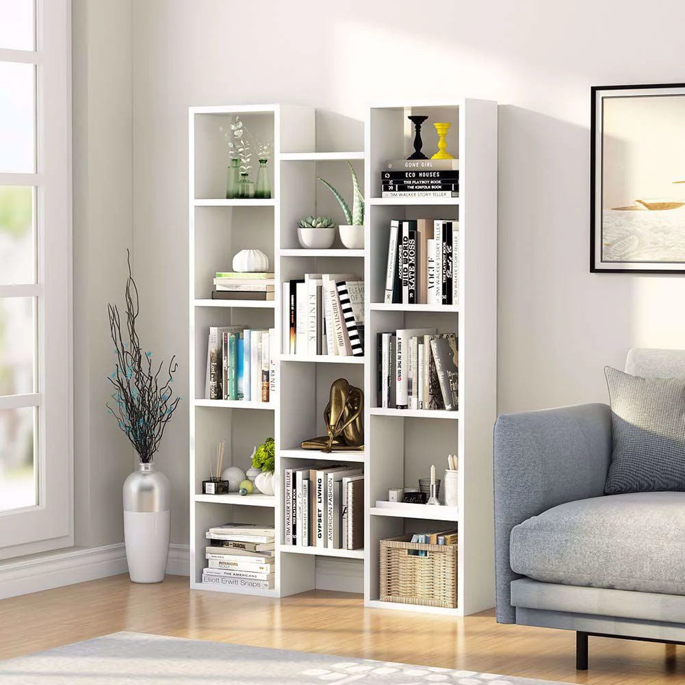 Tribesigns Modern Bookcase, 5 - Shelf Storage Organizer Bookshelf with 14 - Cube Display Book Shelf for Home Office, Living Room and Bedroom