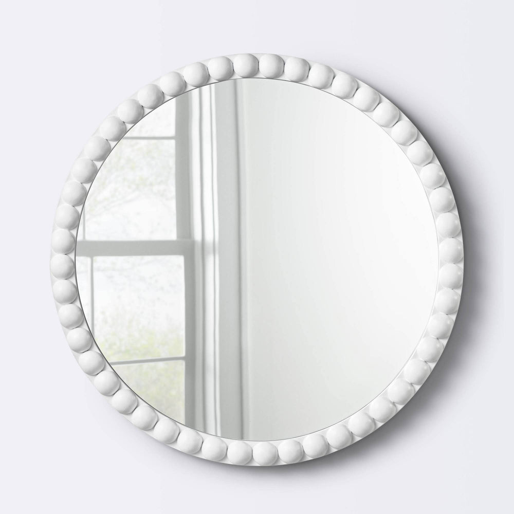 Round Decorative Wall Mirror - White - Cloud Island